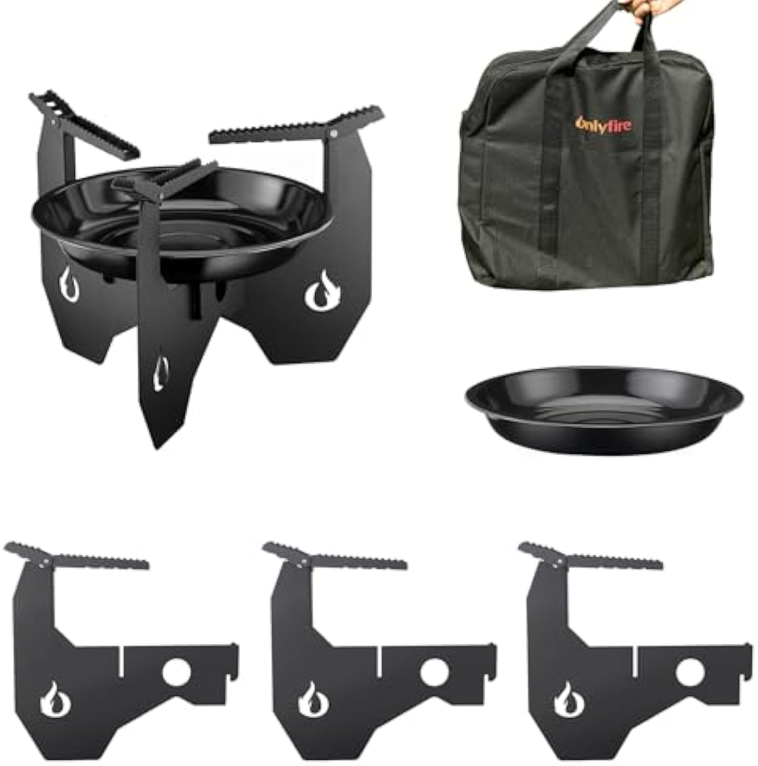 Onlyfire Portable Camping Stove with Carry Bag, Dutch Oven Stand