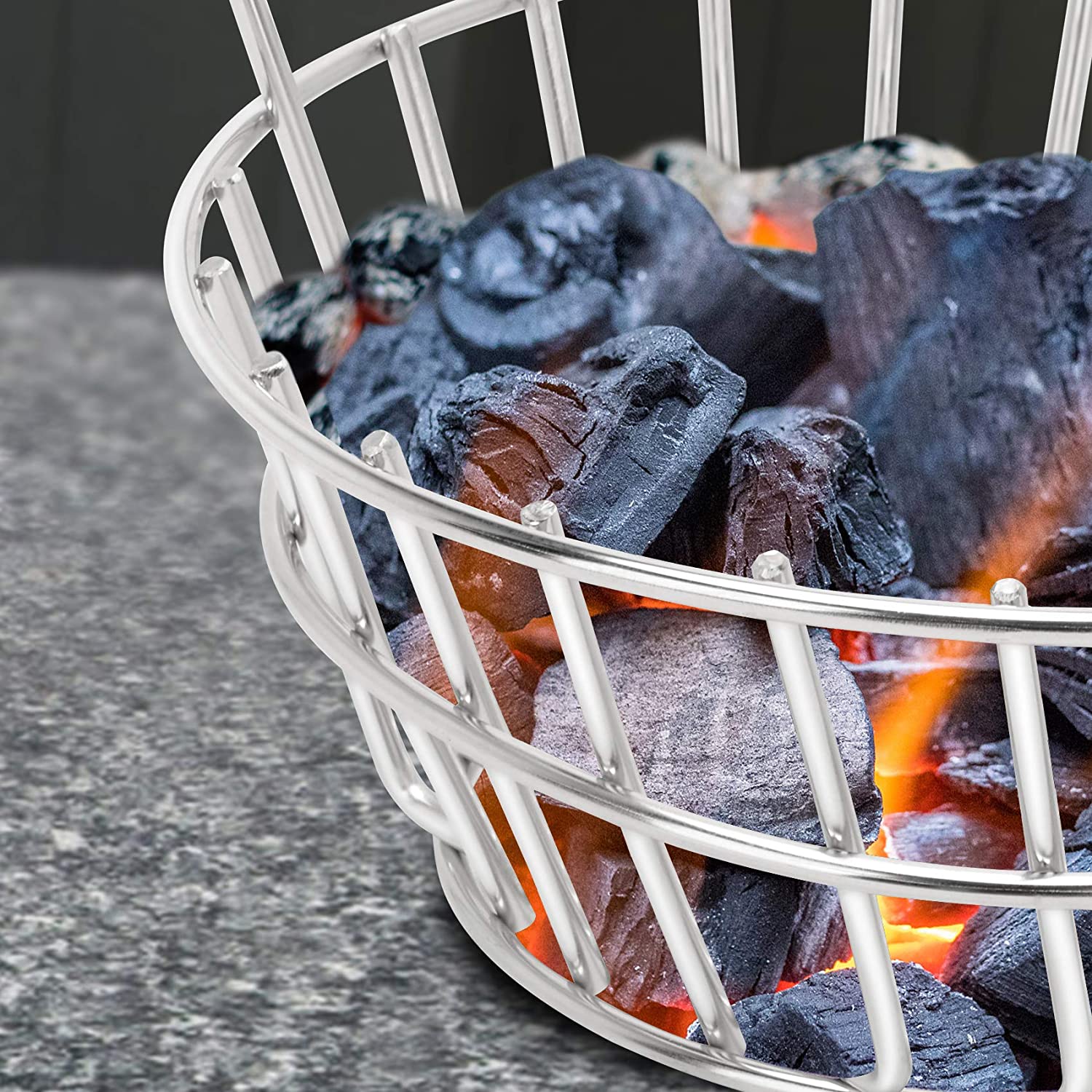 Onlyfire- 8569 Charcoal Ash Basket Holder , Small